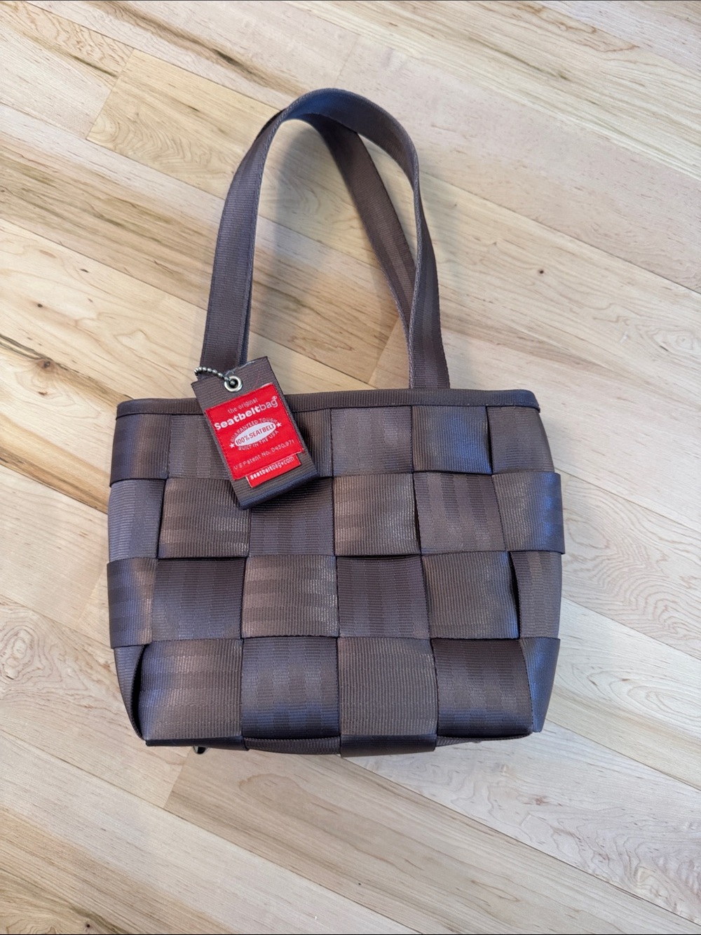 Harveys Original Seatbelt Bag Tote Shoulder Bag Purse-Brown